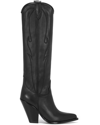 Sonora Boots Texano Rancho Knee Length - Black