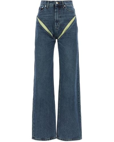 Y. Project 'Evergreen Cut Out' Jeans - Blue