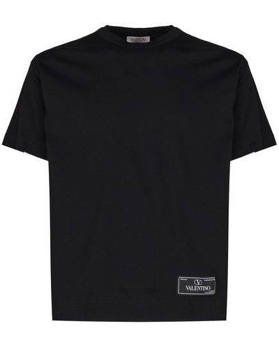 Valentino Cotton T-Shirt With Maison Sartorial Label - Black