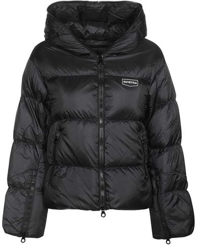 Duvetica Hooded Full-Zip Down Jacket - Black