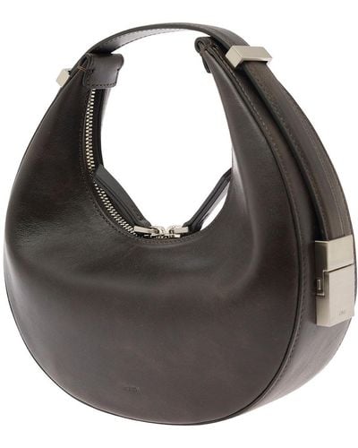 OSOI Toni Mini Shoulder Bag With Engraved Logo - Black