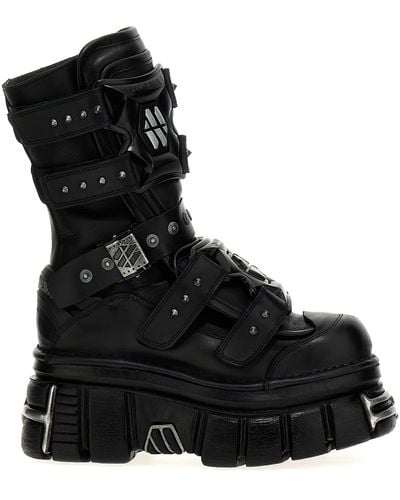 Vetements Gamer Boots, Ankle Boots - Black