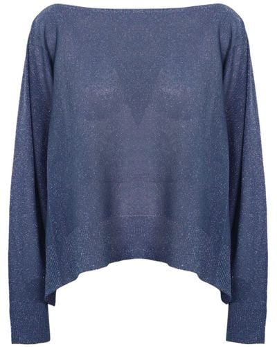 D.exterior Viscose And Lurex Sweater - Blue