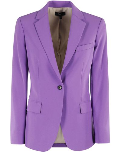 Theory Staple Blazer - Purple