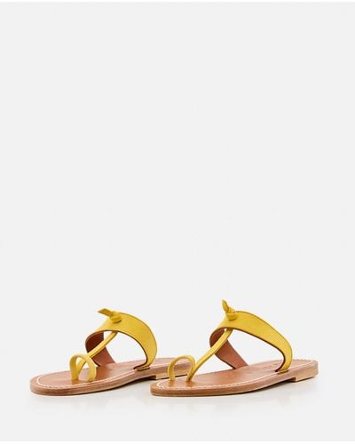 K. Jacques Ganges Leather Sandals - Yellow