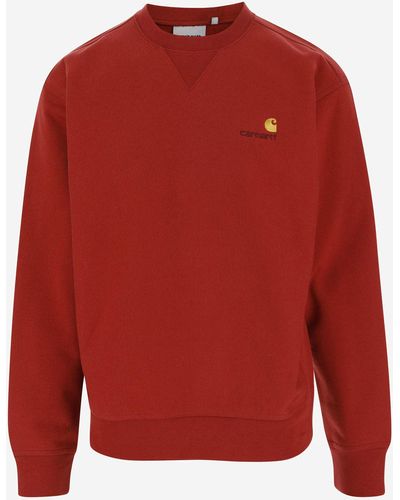 Carhartt Cotton Blend Sweatshirt With Logo - Red