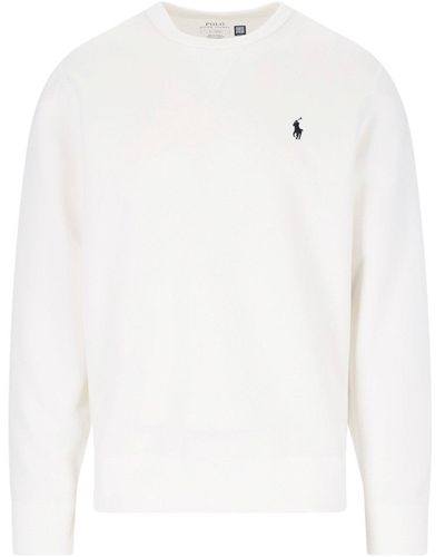 Ralph Lauren Pony Embroidered Sweatshirt - White