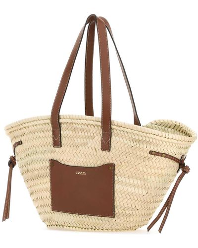 Isabel Marant Straw Medium Cadix Shopping Bag - Natural