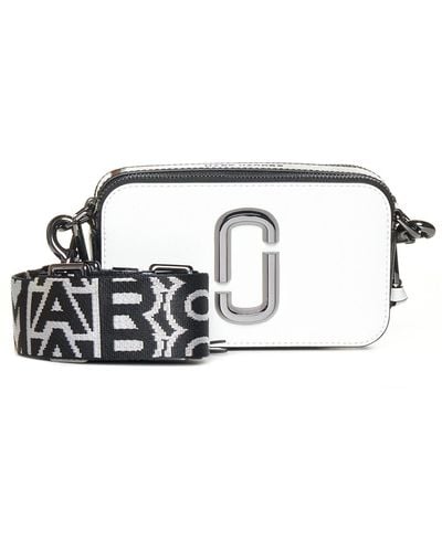 Marc Jacobs The Bi-colour Snapshot Leather Cross-body Bag - White