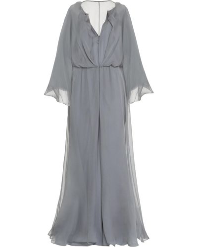 Giorgio Armani Silk Maxi Dress - Gray