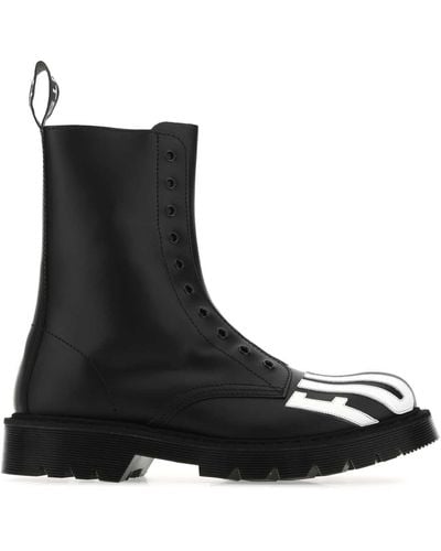 VTMNTS Leather Ankle Boots - Black