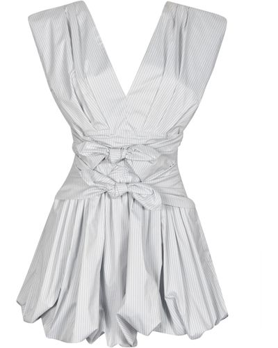 Philosophy Di Lorenzo Serafini Wrap High Waist Sleeveless Dress - Grey
