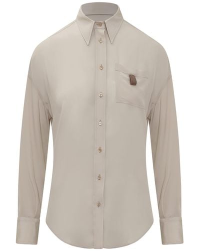 Brunello Cucinelli Silk Shirt - White