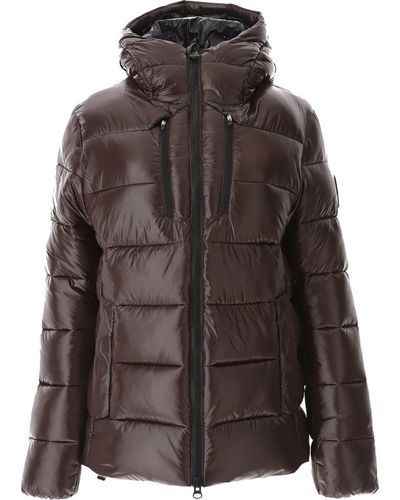 Save The Duck Hooded Puffer Jacket - Brown