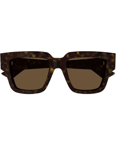 Bottega Veneta Bv1276S Tri-Fold-Line New Classic 002 Sunglasses - Brown