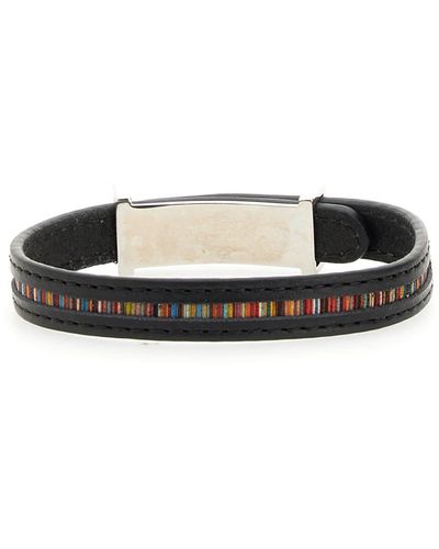 Paul Smith Logo Bracelet - Black