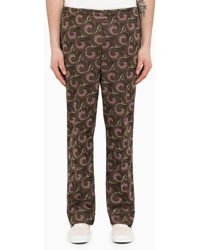 Needles Jacquard Trousers - Brown