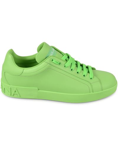 Dolce & Gabbana Embossed Logo Sneakers - Green