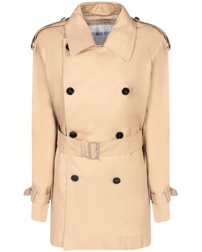 Burberry Short Trench Coat - Natural