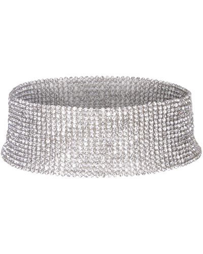 Rabanne Pixel Crystal Collar - Gray