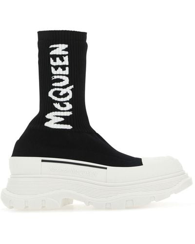 Alexander McQueen Logo-print Chunky Sock Sneakers - Black