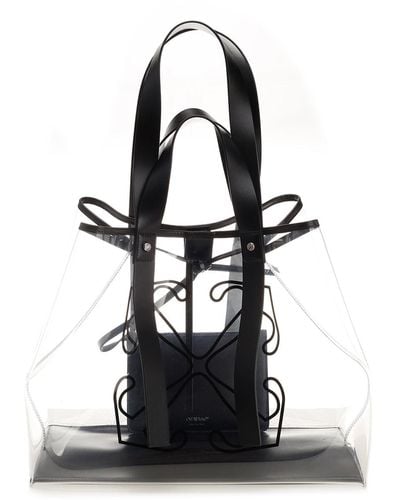 Off-White c/o Virgil Abloh Large Day Off Tote In Transparent Pvc - Black