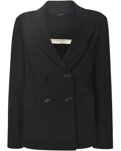 Max Mara Double-Breasted Fitted Blazer - Black