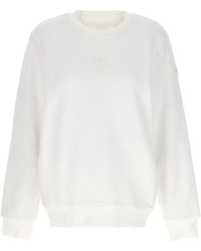 Moncler Logo Embroidery Sweatshirt - White