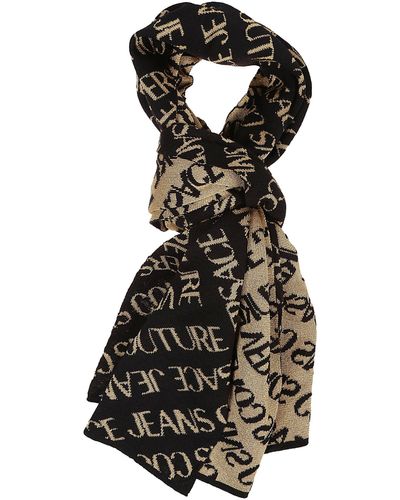 Versace Jeans Couture Logo All Over Scarf - Black