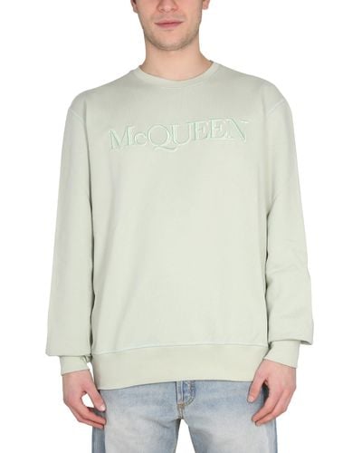 Alexander McQueen Alexander Mc Queen Opal Cotton Crewneck Sweatshirt - Green