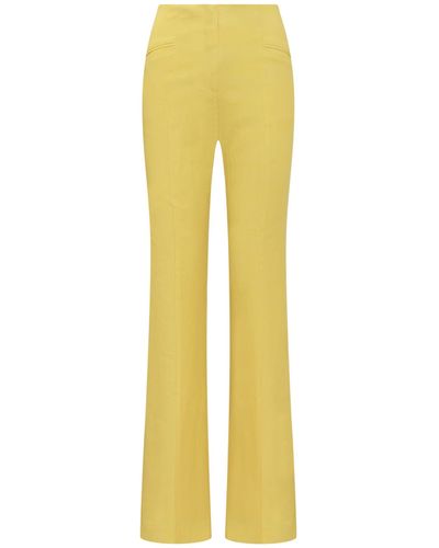 De La Vali Straight Trousers - Yellow