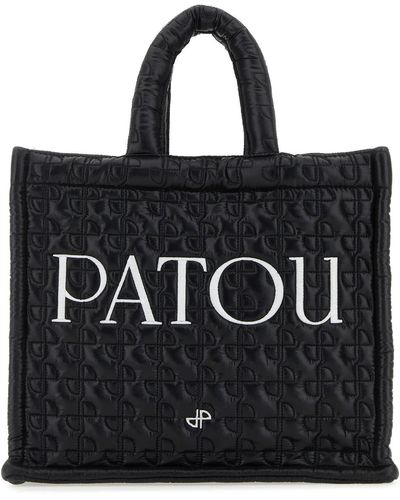 Patou Nylon Small Shopping Bag - Black