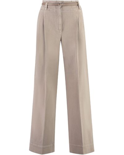 Peserico Cotton Gabardine Pants - Natural