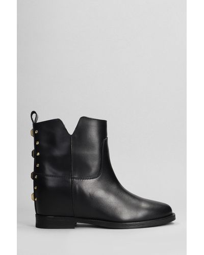 Via Roma 15 Ankle Boots Inside Wedge - Black