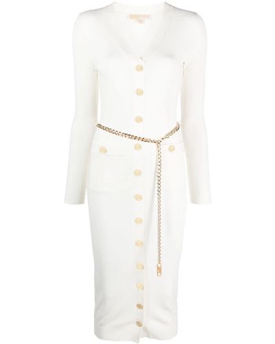 Michael Kors Eco Snaps Midi Dress - White