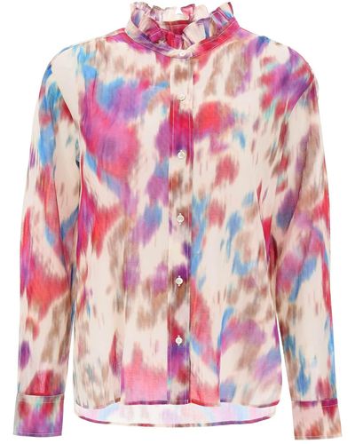 Isabel Marant Isabel Marant Etoile Gamble Shirt With Shaded Motif - Pink