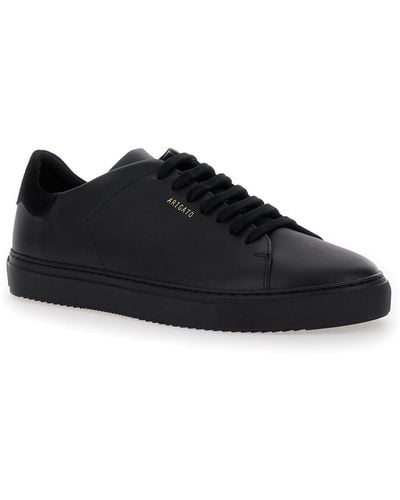 Axel Arigato Clean 90 Low Top Trainers With Laminated Logo - Black