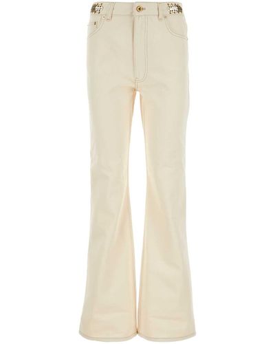 Rabanne Ivory Denim Jeans - White