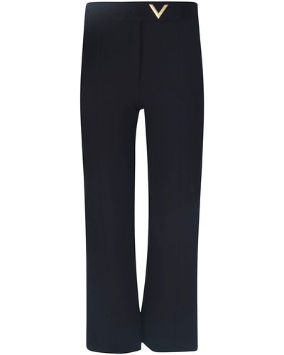 Valentino Cropped Flared Trousers - Women - Black