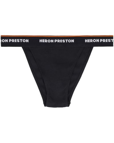 Heron Preston Logoed Elastic Band Cotton Briefs - Black
