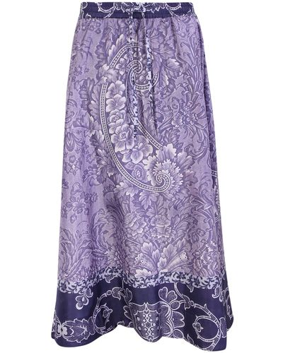 Pierre Louis Mascia Midi Bresson Skirt - Purple