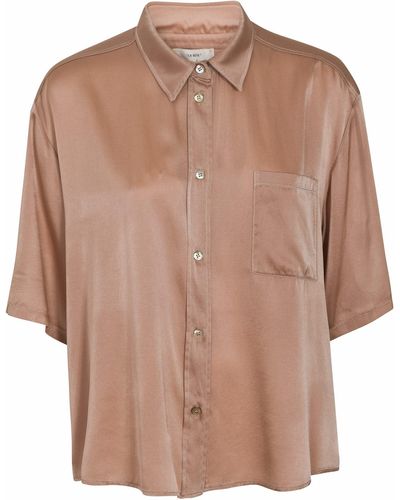 Forte Forte Patched Pocket Velvet Shirt - Brown