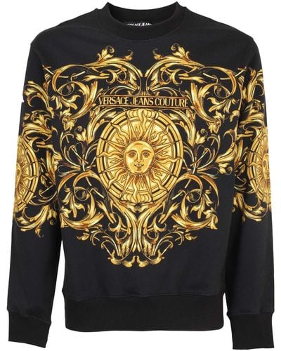 Versace Sweatshirt Panel Print Baroque - Black
