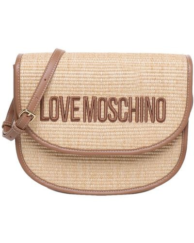 Love Moschino Shoulder Bag In Straw - Natural