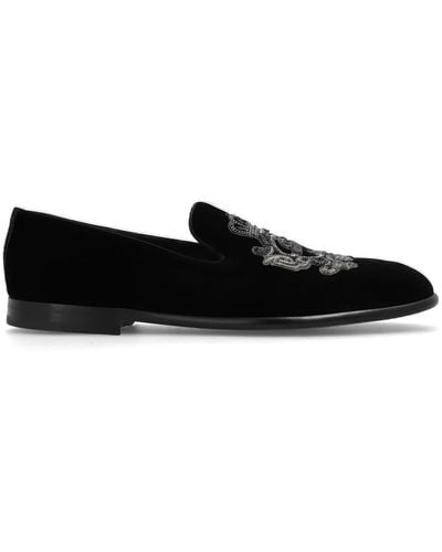 Dolce & Gabbana Dolce & Gabbana Velvet Loafers - Black