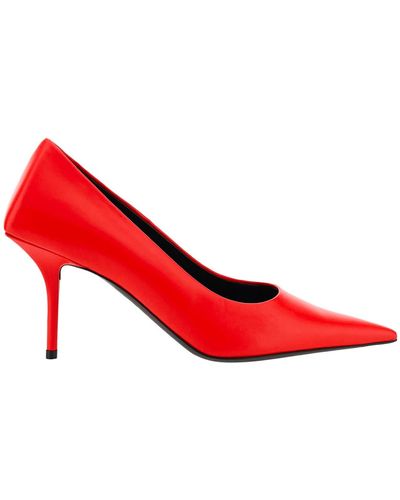 Balenciaga Leather Court Shoes - Red