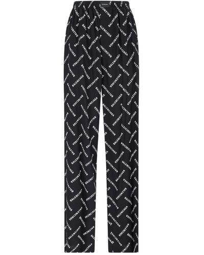 Balenciaga Monogram Trousers - Black