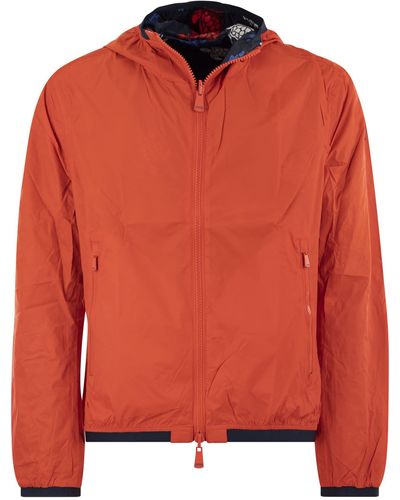 Vilebrequin Reversible Windbreaker Jacket With Turtle Pattern - Orange