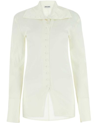 Low Classic Ivory Stretch Silk Shirt - White