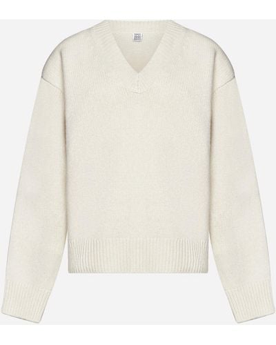 Totême Wool And Cashmere Sweater - White